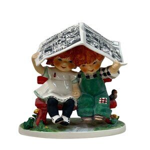 Goebel Redheads Red Heads Let it Rain Sunday News Porcelain Figurine